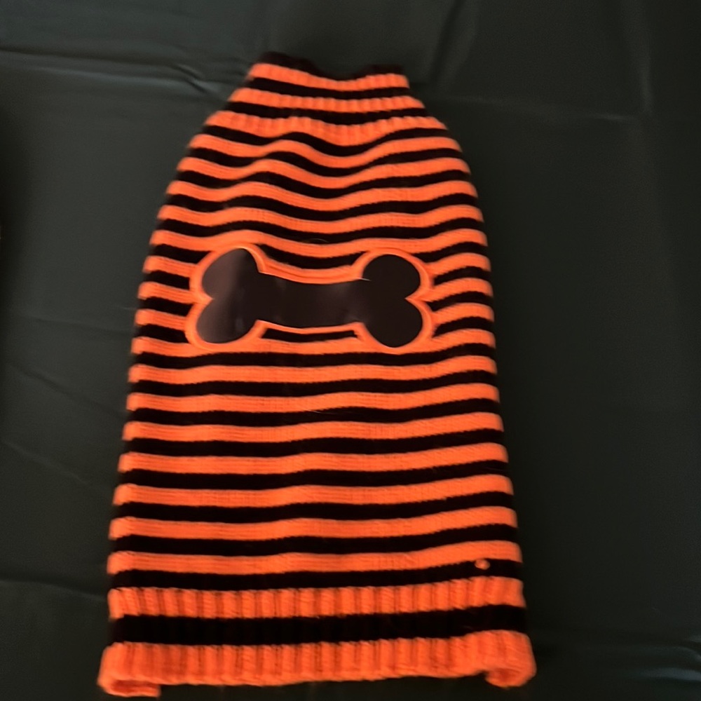 Black and orange dog sweater